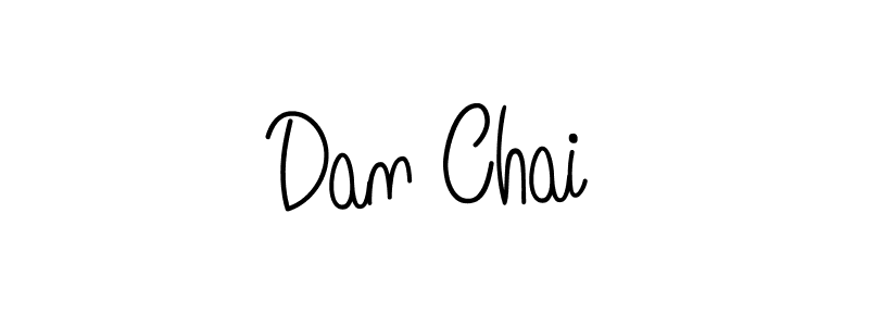 You should practise on your own different ways (Angelique-Rose-font-FFP) to write your name (Dan Chai) in signature. don't let someone else do it for you. Dan Chai signature style 5 images and pictures png