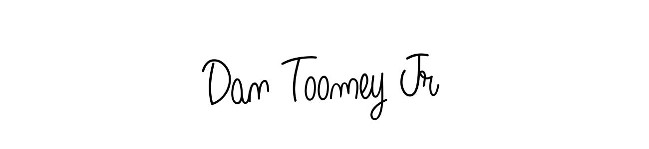 You should practise on your own different ways (Angelique-Rose-font-FFP) to write your name (Dan Toomey Jr) in signature. don't let someone else do it for you. Dan Toomey Jr signature style 5 images and pictures png