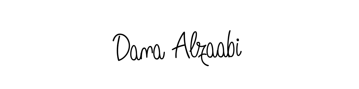 Design your own signature with our free online signature maker. With this signature software, you can create a handwritten (Angelique-Rose-font-FFP) signature for name Dana Alzaabi. Dana Alzaabi signature style 5 images and pictures png