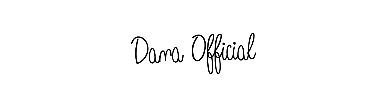Use a signature maker to create a handwritten signature online. With this signature software, you can design (Angelique-Rose-font-FFP) your own signature for name Dana Official. Dana Official signature style 5 images and pictures png