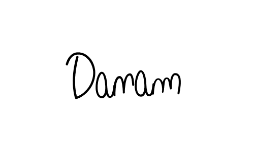 Create a beautiful signature design for name Danam. With this signature (Angelique-Rose-font-FFP) fonts, you can make a handwritten signature for free. Danam signature style 5 images and pictures png