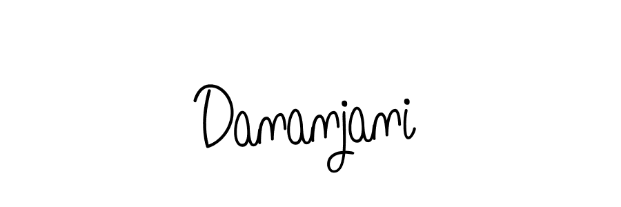 Make a beautiful signature design for name Dananjani. With this signature (Angelique-Rose-font-FFP) style, you can create a handwritten signature for free. Dananjani signature style 5 images and pictures png