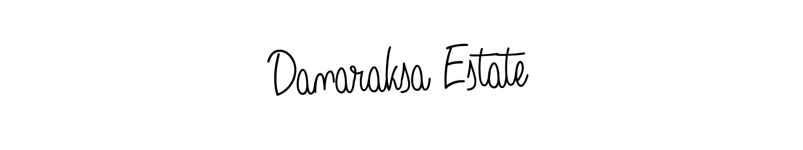 Design your own signature with our free online signature maker. With this signature software, you can create a handwritten (Angelique-Rose-font-FFP) signature for name Danaraksa Estate. Danaraksa Estate signature style 5 images and pictures png