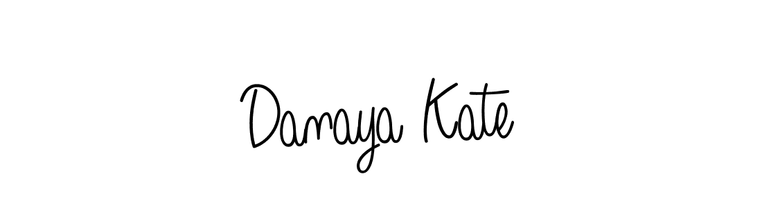 How to make Danaya Kate name signature. Use Angelique-Rose-font-FFP style for creating short signs online. This is the latest handwritten sign. Danaya Kate signature style 5 images and pictures png