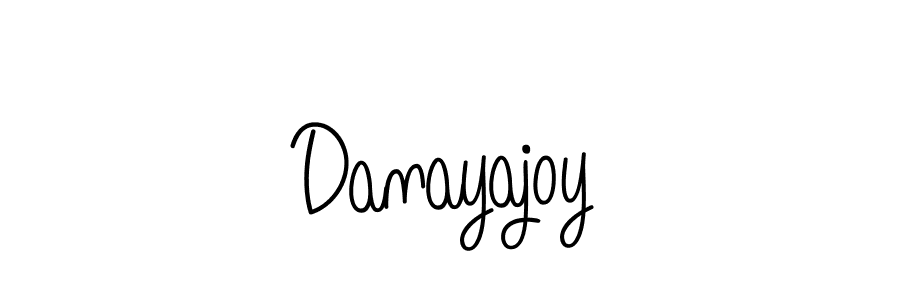 Make a beautiful signature design for name Danayajoy. With this signature (Angelique-Rose-font-FFP) style, you can create a handwritten signature for free. Danayajoy signature style 5 images and pictures png