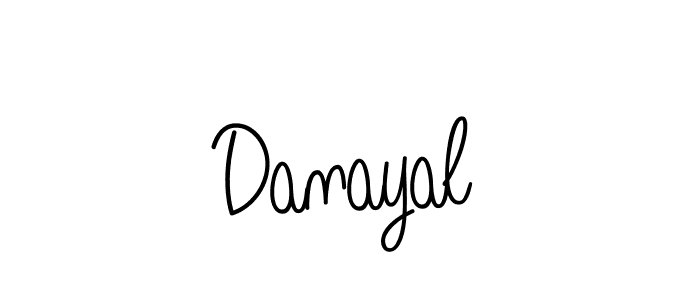 Make a beautiful signature design for name Danayal. With this signature (Angelique-Rose-font-FFP) style, you can create a handwritten signature for free. Danayal signature style 5 images and pictures png