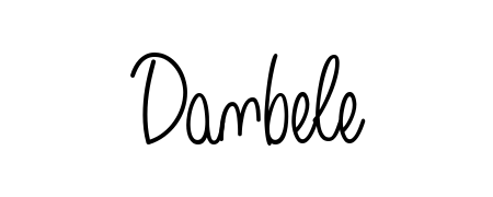 A sleek calligraphic signature for name Danbele utilizing Angelique-Rose-font-FFP styling. Great for adding personal signatures to photos and art. Danbele signature style 5 images and pictures png