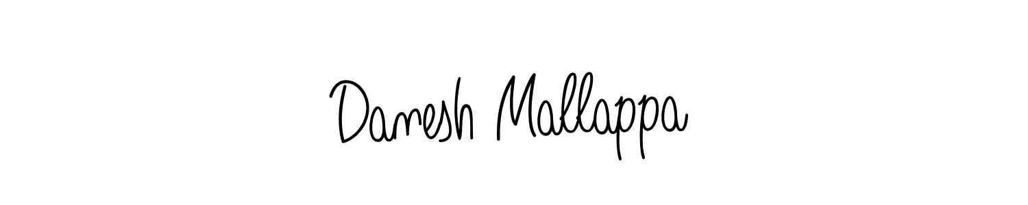 Use a signature maker to create a handwritten signature online. With this signature software, you can design (Angelique-Rose-font-FFP) your own signature for name Danesh Mallappa. Danesh Mallappa signature style 5 images and pictures png