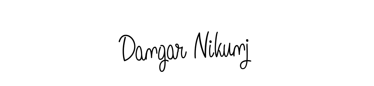 Once you've used our free online signature maker to create your best signature Angelique-Rose-font-FFP style, it's time to enjoy all of the benefits that Dangar Nikunj name signing documents. Dangar Nikunj signature style 5 images and pictures png