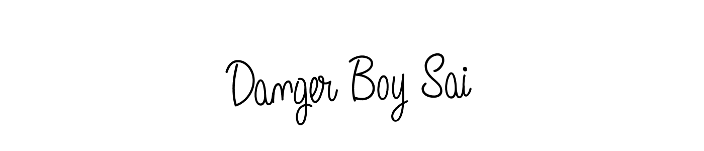 Use a signature maker to create a handwritten signature online. With this signature software, you can design (Angelique-Rose-font-FFP) your own signature for name Danger Boy Sai. Danger Boy Sai signature style 5 images and pictures png