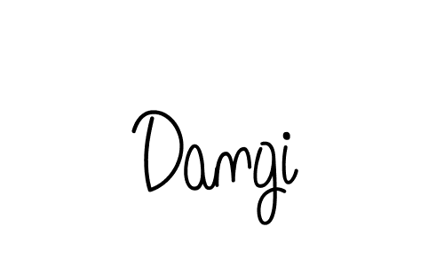 Use a signature maker to create a handwritten signature online. With this signature software, you can design (Angelique-Rose-font-FFP) your own signature for name Dangi. Dangi signature style 5 images and pictures png