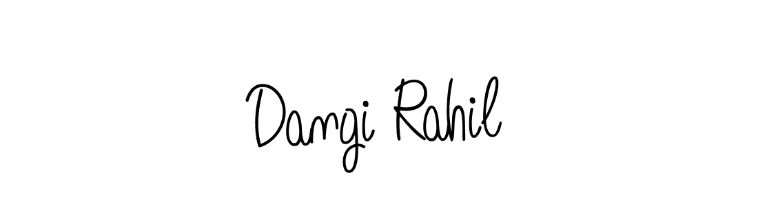 Check out images of Autograph of Dangi Rahil name. Actor Dangi Rahil Signature Style. Angelique-Rose-font-FFP is a professional sign style online. Dangi Rahil signature style 5 images and pictures png