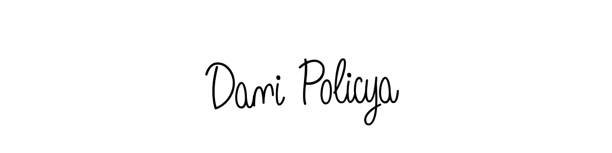 Use a signature maker to create a handwritten signature online. With this signature software, you can design (Angelique-Rose-font-FFP) your own signature for name Dani Policya. Dani Policya signature style 5 images and pictures png