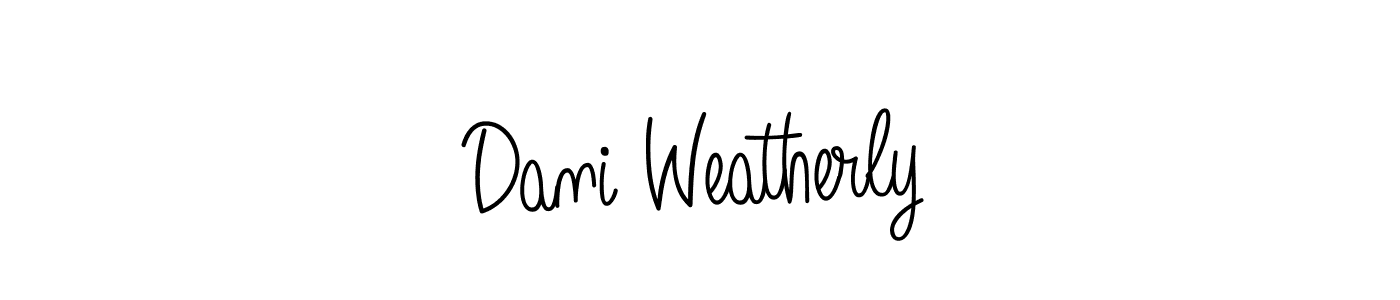 You can use this online signature creator to create a handwritten signature for the name Dani Weatherly. This is the best online autograph maker. Dani Weatherly signature style 5 images and pictures png