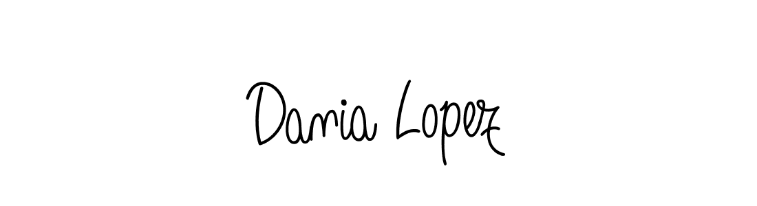 How to make Dania Lopez signature? Angelique-Rose-font-FFP is a professional autograph style. Create handwritten signature for Dania Lopez name. Dania Lopez signature style 5 images and pictures png