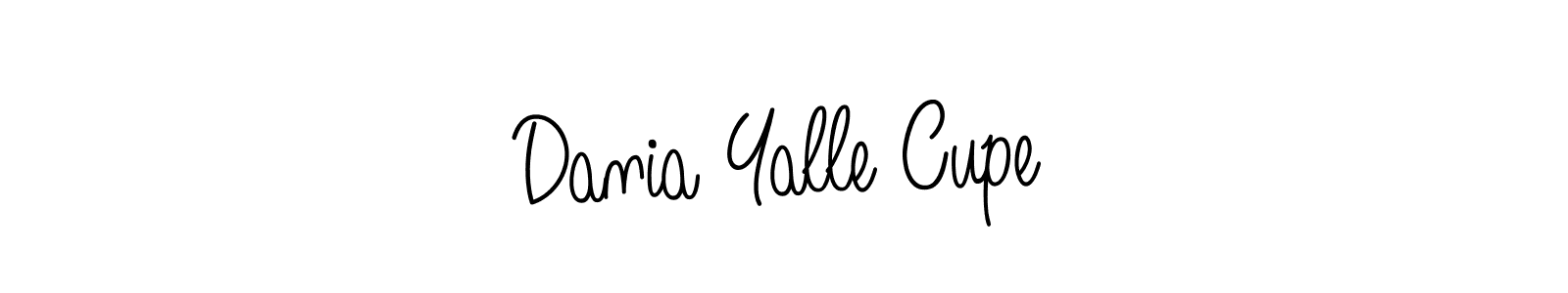 Here are the top 10 professional signature styles for the name Dania Yalle Cupe. These are the best autograph styles you can use for your name. Dania Yalle Cupe signature style 5 images and pictures png