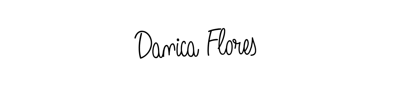 Danica Flores stylish signature style. Best Handwritten Sign (Angelique-Rose-font-FFP) for my name. Handwritten Signature Collection Ideas for my name Danica Flores. Danica Flores signature style 5 images and pictures png