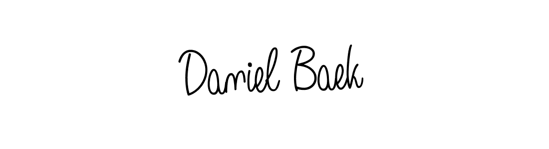 How to make Daniel Baek name signature. Use Angelique-Rose-font-FFP style for creating short signs online. This is the latest handwritten sign. Daniel Baek signature style 5 images and pictures png
