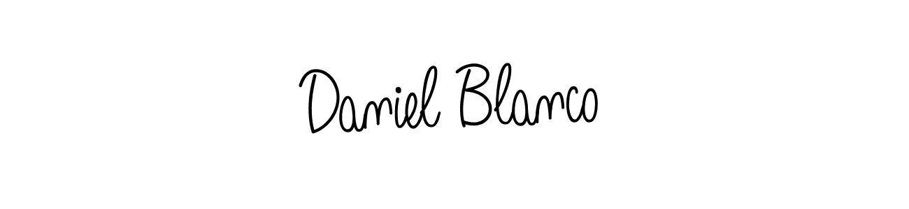 Use a signature maker to create a handwritten signature online. With this signature software, you can design (Angelique-Rose-font-FFP) your own signature for name Daniel Blanco. Daniel Blanco signature style 5 images and pictures png