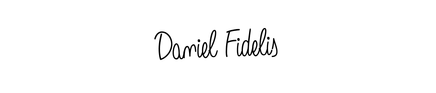 How to make Daniel Fidelis name signature. Use Angelique-Rose-font-FFP style for creating short signs online. This is the latest handwritten sign. Daniel Fidelis signature style 5 images and pictures png