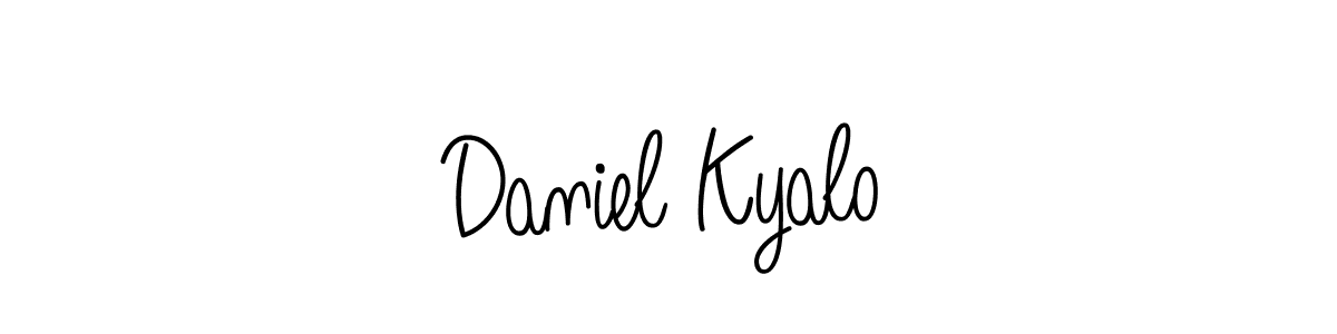 You should practise on your own different ways (Angelique-Rose-font-FFP) to write your name (Daniel Kyalo) in signature. don't let someone else do it for you. Daniel Kyalo signature style 5 images and pictures png