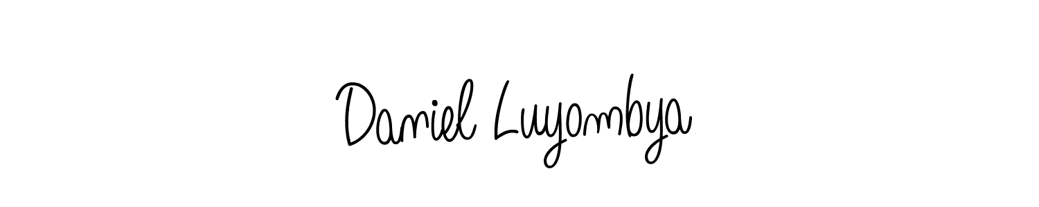 Design your own signature with our free online signature maker. With this signature software, you can create a handwritten (Angelique-Rose-font-FFP) signature for name Daniel Luyombya. Daniel Luyombya signature style 5 images and pictures png