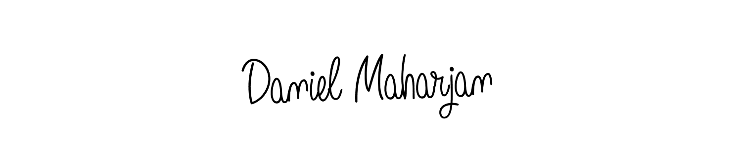 How to make Daniel Maharjan name signature. Use Angelique-Rose-font-FFP style for creating short signs online. This is the latest handwritten sign. Daniel Maharjan signature style 5 images and pictures png