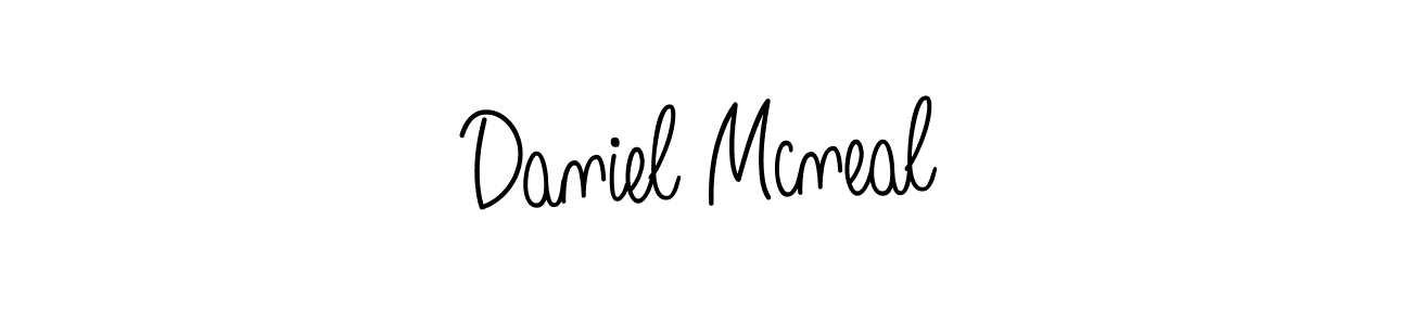 You should practise on your own different ways (Angelique-Rose-font-FFP) to write your name (Daniel Mcneal) in signature. don't let someone else do it for you. Daniel Mcneal signature style 5 images and pictures png