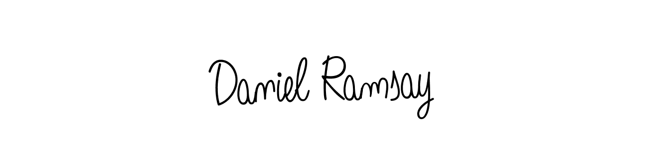 Use a signature maker to create a handwritten signature online. With this signature software, you can design (Angelique-Rose-font-FFP) your own signature for name Daniel Ramsay. Daniel Ramsay signature style 5 images and pictures png