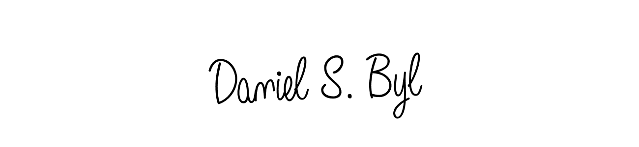 Use a signature maker to create a handwritten signature online. With this signature software, you can design (Angelique-Rose-font-FFP) your own signature for name Daniel S. Byl. Daniel S. Byl signature style 5 images and pictures png