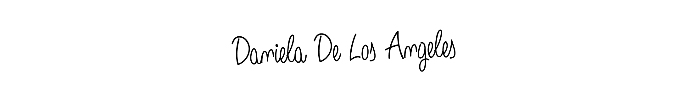 The best way (Angelique-Rose-font-FFP) to make a short signature is to pick only two or three words in your name. The name Daniela De Los Angeles include a total of six letters. For converting this name. Daniela De Los Angeles signature style 5 images and pictures png