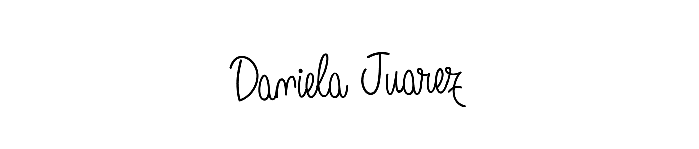 The best way (Angelique-Rose-font-FFP) to make a short signature is to pick only two or three words in your name. The name Daniela Juarez include a total of six letters. For converting this name. Daniela Juarez signature style 5 images and pictures png