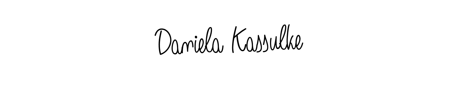 Daniela Kassulke stylish signature style. Best Handwritten Sign (Angelique-Rose-font-FFP) for my name. Handwritten Signature Collection Ideas for my name Daniela Kassulke. Daniela Kassulke signature style 5 images and pictures png