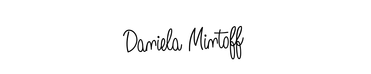 Use a signature maker to create a handwritten signature online. With this signature software, you can design (Angelique-Rose-font-FFP) your own signature for name Daniela Mintoff. Daniela Mintoff signature style 5 images and pictures png