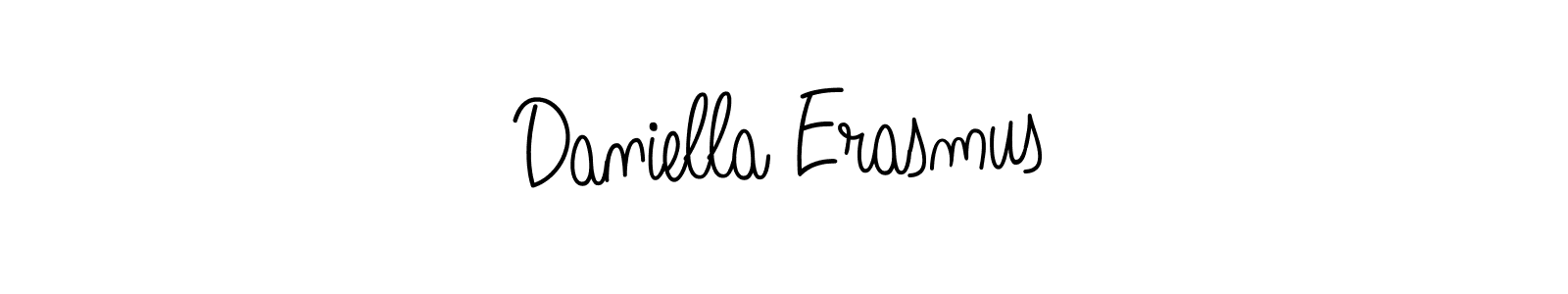 The best way (Angelique-Rose-font-FFP) to make a short signature is to pick only two or three words in your name. The name Daniella Erasmus include a total of six letters. For converting this name. Daniella Erasmus signature style 5 images and pictures png