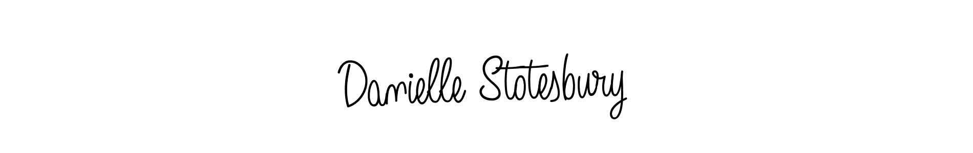 You should practise on your own different ways (Angelique-Rose-font-FFP) to write your name (Danielle Stotesbury) in signature. don't let someone else do it for you. Danielle Stotesbury signature style 5 images and pictures png