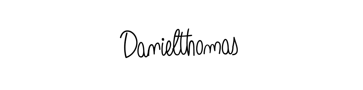 Use a signature maker to create a handwritten signature online. With this signature software, you can design (Angelique-Rose-font-FFP) your own signature for name Danielthomas. Danielthomas signature style 5 images and pictures png