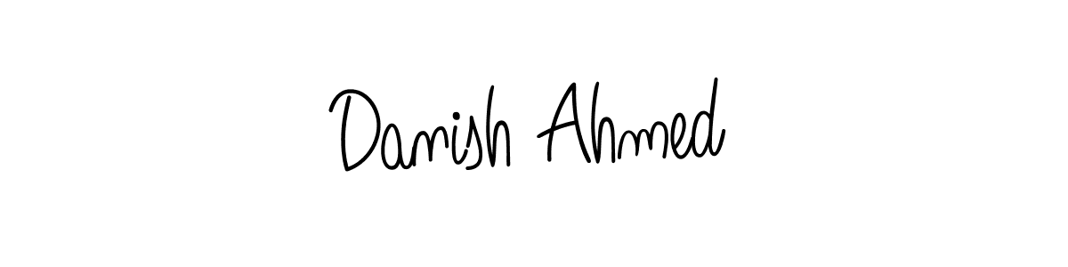 The best way (Angelique-Rose-font-FFP) to make a short signature is to pick only two or three words in your name. The name Danish Ahmed include a total of six letters. For converting this name. Danish Ahmed signature style 5 images and pictures png