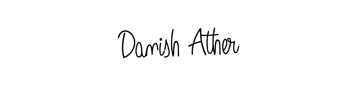 if you are searching for the best signature style for your name Danish Ather. so please give up your signature search. here we have designed multiple signature styles  using Angelique-Rose-font-FFP. Danish Ather signature style 5 images and pictures png