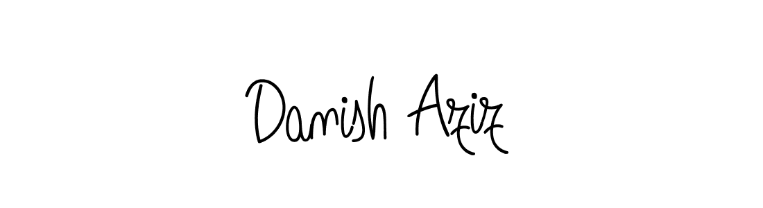 How to make Danish Aziz signature? Angelique-Rose-font-FFP is a professional autograph style. Create handwritten signature for Danish Aziz name. Danish Aziz signature style 5 images and pictures png