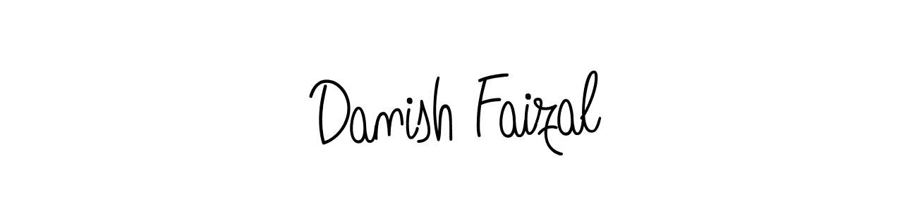 Use a signature maker to create a handwritten signature online. With this signature software, you can design (Angelique-Rose-font-FFP) your own signature for name Danish Faizal. Danish Faizal signature style 5 images and pictures png