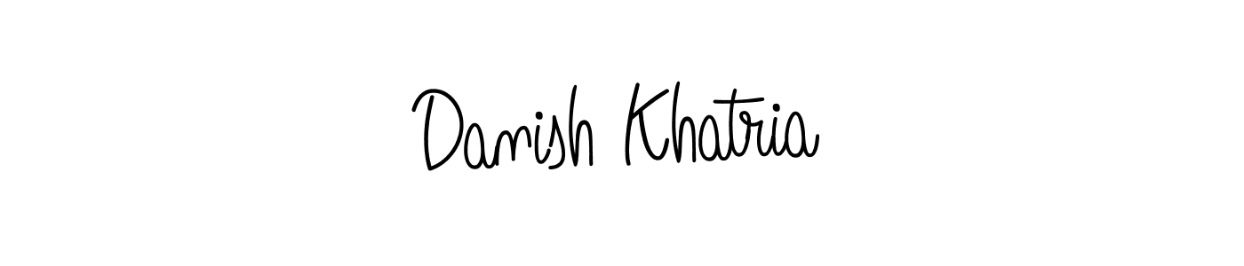 Design your own signature with our free online signature maker. With this signature software, you can create a handwritten (Angelique-Rose-font-FFP) signature for name Danish Khatria. Danish Khatria signature style 5 images and pictures png