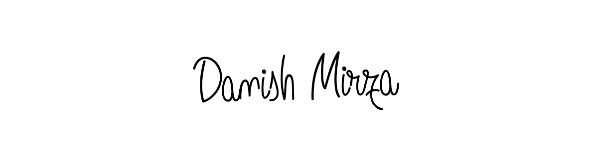 How to make Danish Mirza name signature. Use Angelique-Rose-font-FFP style for creating short signs online. This is the latest handwritten sign. Danish Mirza signature style 5 images and pictures png