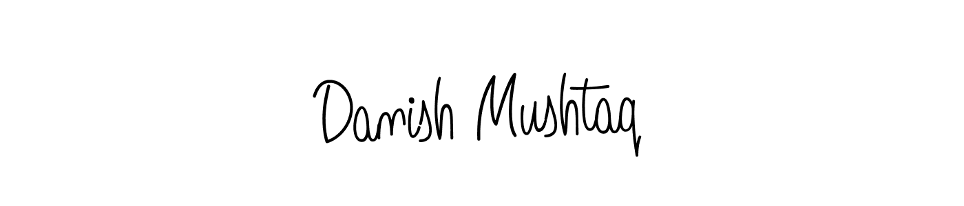 Use a signature maker to create a handwritten signature online. With this signature software, you can design (Angelique-Rose-font-FFP) your own signature for name Danish Mushtaq. Danish Mushtaq signature style 5 images and pictures png