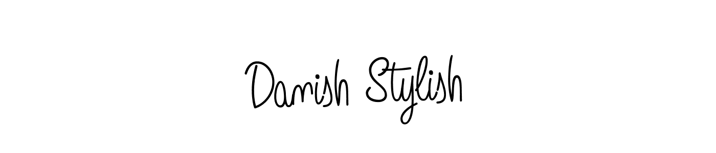 Make a beautiful signature design for name Danish Stylish. With this signature (Angelique-Rose-font-FFP) style, you can create a handwritten signature for free. Danish Stylish signature style 5 images and pictures png