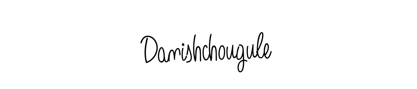 Danishchougule stylish signature style. Best Handwritten Sign (Angelique-Rose-font-FFP) for my name. Handwritten Signature Collection Ideas for my name Danishchougule. Danishchougule signature style 5 images and pictures png