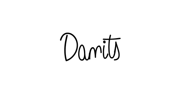 Use a signature maker to create a handwritten signature online. With this signature software, you can design (Angelique-Rose-font-FFP) your own signature for name Danits. Danits signature style 5 images and pictures png