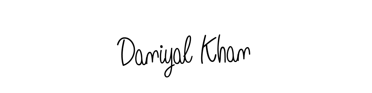 Make a beautiful signature design for name Daniyal Khan. With this signature (Angelique-Rose-font-FFP) style, you can create a handwritten signature for free. Daniyal Khan signature style 5 images and pictures png