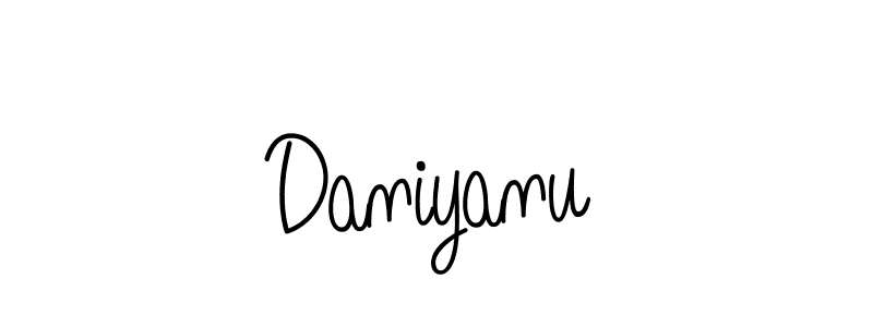 How to make Daniyanu name signature. Use Angelique-Rose-font-FFP style for creating short signs online. This is the latest handwritten sign. Daniyanu signature style 5 images and pictures png