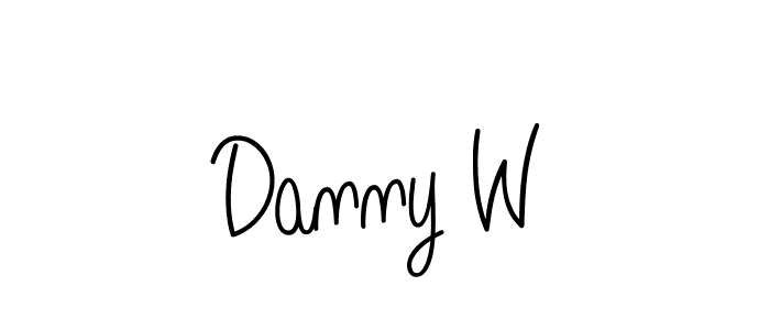 Make a beautiful signature design for name Danny W. With this signature (Angelique-Rose-font-FFP) style, you can create a handwritten signature for free. Danny W signature style 5 images and pictures png